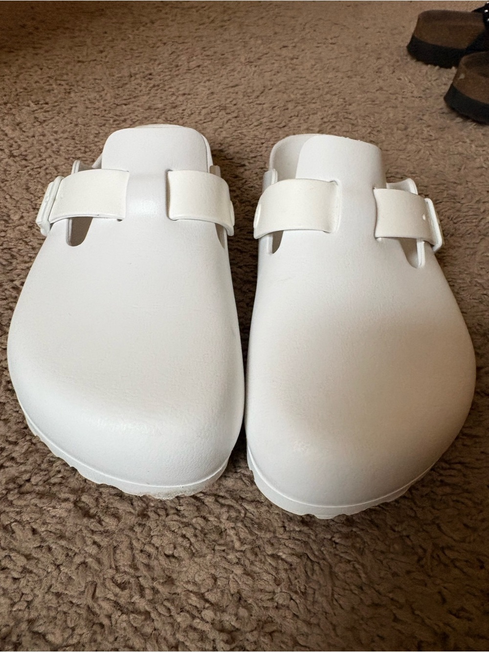 Birkenstock White Slip-On Clog with Adjustable Strap